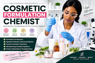 be your cosmetic formulation chemist for new product development