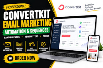 set up convertkit email automation newsletter sequences