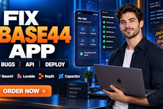 fix base44 app bug fixing deploy migration integration lovable replit expert mvp