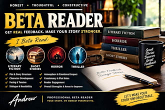 beta read literary fiction, short story, horror or thriller beta reader