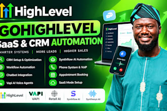 gohighlevel saas, ghl crm automation, chatbot, vapi ai integration, synthflow ai