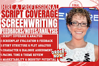 give industry level script coverage, feedback notes for screenplay or TV script