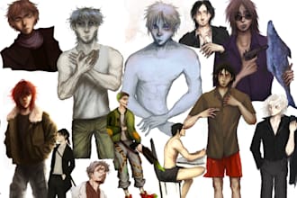 draw your original characters, create ur dnd character design, humans or not