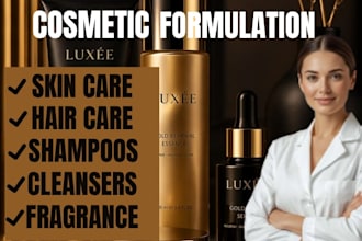 be your professional cosmetic formulator for skincare and haircare products