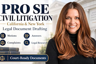 draft pro se legal documents for court representation