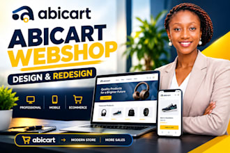 design, redesign and customize your abicart webshop