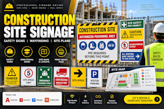 design construction site signage safety signs wayfinding plans