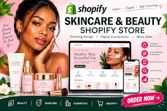 design skincare shopify store beauty website cosmetics store shopify design