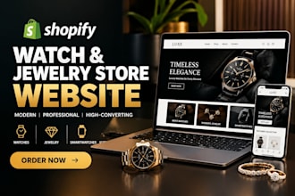 build watch shopify store jewelry website smart watch website