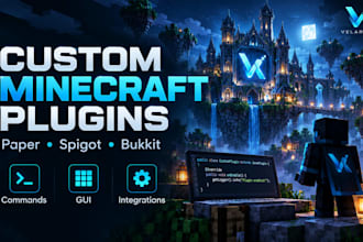 develop custom minecraft plugins for paper and spigot