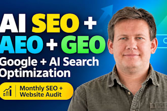 do monthly ai SEO, aeo GEO and technical website audit for google and ai search