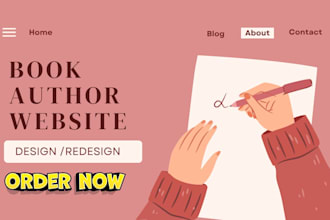 design author website, book author website, ebook website, author landing page