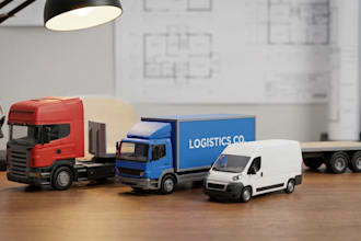 create 3d truck, lorry, van and trailer models for 3d printing, games and rc toy