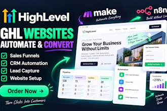 build gohighlevel websites, funnels and CRM automation