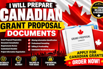 prepare canadian grant proposal documents