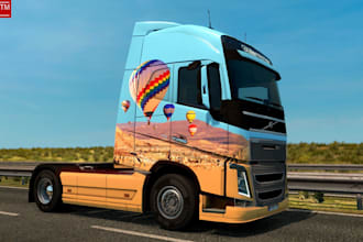 create high 3d quality ets 2 and ats skin and trucks, ets trailer, ats map