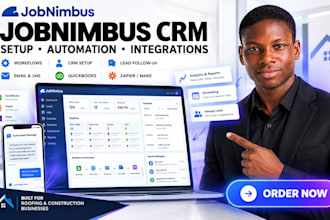 setup jobnimbus CRM, workflows, automation and integrations