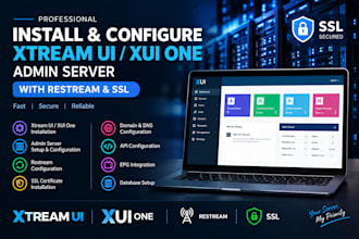 install admin server for xtreamui xuione restream  ssl