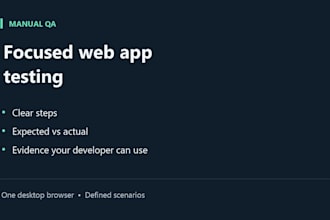 manually test your web app and document reproducible bugs