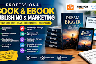 setup amazon KDP book and ebook promotion amazon optimization ads and campaign