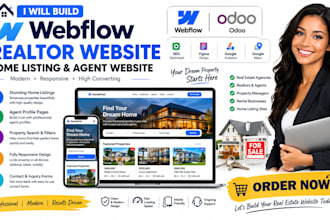 build webflow realtor website home listing website agent website