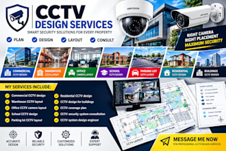 commercial cctv design, warehouse layouts and office camera plans