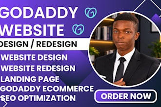 build godaddy website design or redesign godaddy website godaddy ecommerce store
