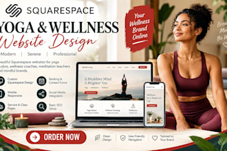 build squarespace yoga studio website wellness coach meditation website
