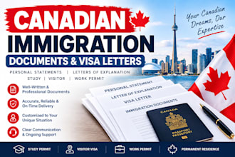 draft canadian immigration documents personal statements and visa letters