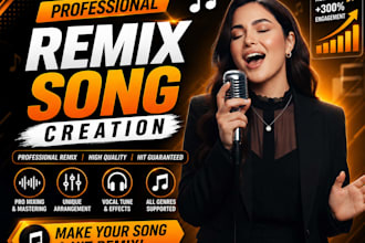 remix your song into edm dance music with music production, mixing and mastering