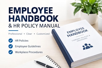 create a professional employee handbook and hr policy manual