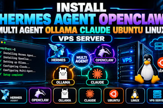install hermes agent openclaw multi agent ollama claude ubuntu linux vps server
