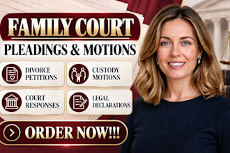 be your family lawyer for lawsuits, petitions, motions and responses