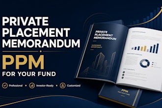 draft a professional private placement memorandum ppm for your fund