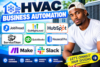 setup hvac jobtread gohighlevel hubspot servicetitan quickbooks make slack