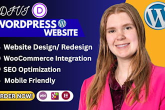 build a custom divi wordpress website with divi theme and builder