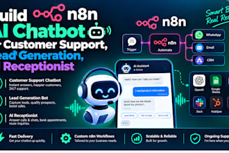 build n8n ai chatbot for customer support, lead generation, n8n ai receptionist