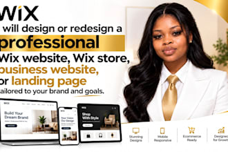 design a professional wix website wix store and landing page that conversion