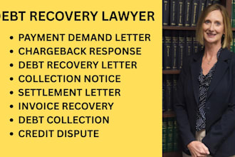 handle debt recovery letters, chargeback responses, and payment demand cases