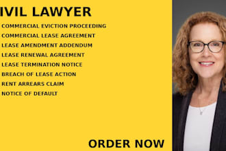 manage commercial lease disputes, renewals, termination and eviction cases