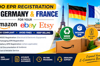 do epr registration in germany and france for your amazon ebay etsy store