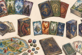 design custom card game card game design board game card illustration tarot card