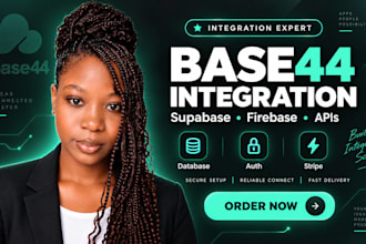 do base44 base44integration base44supabase base44 firebase apis