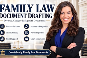 be your family lawyer for lawsuits, petitions, motions and responses