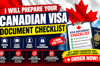 prepare your canadian visa document checklist