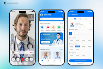 develop a telemedicine app with video call, chat and online booking