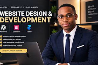 design and develop wordpress website with elementor and framer