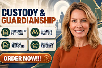 handle divorce, custody and legal guardianship matters as your lawyer