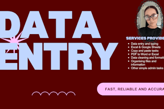 perform accurate and efficient data entry tasks
