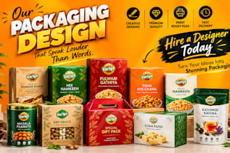 create premium packaging design with 3d mockups
